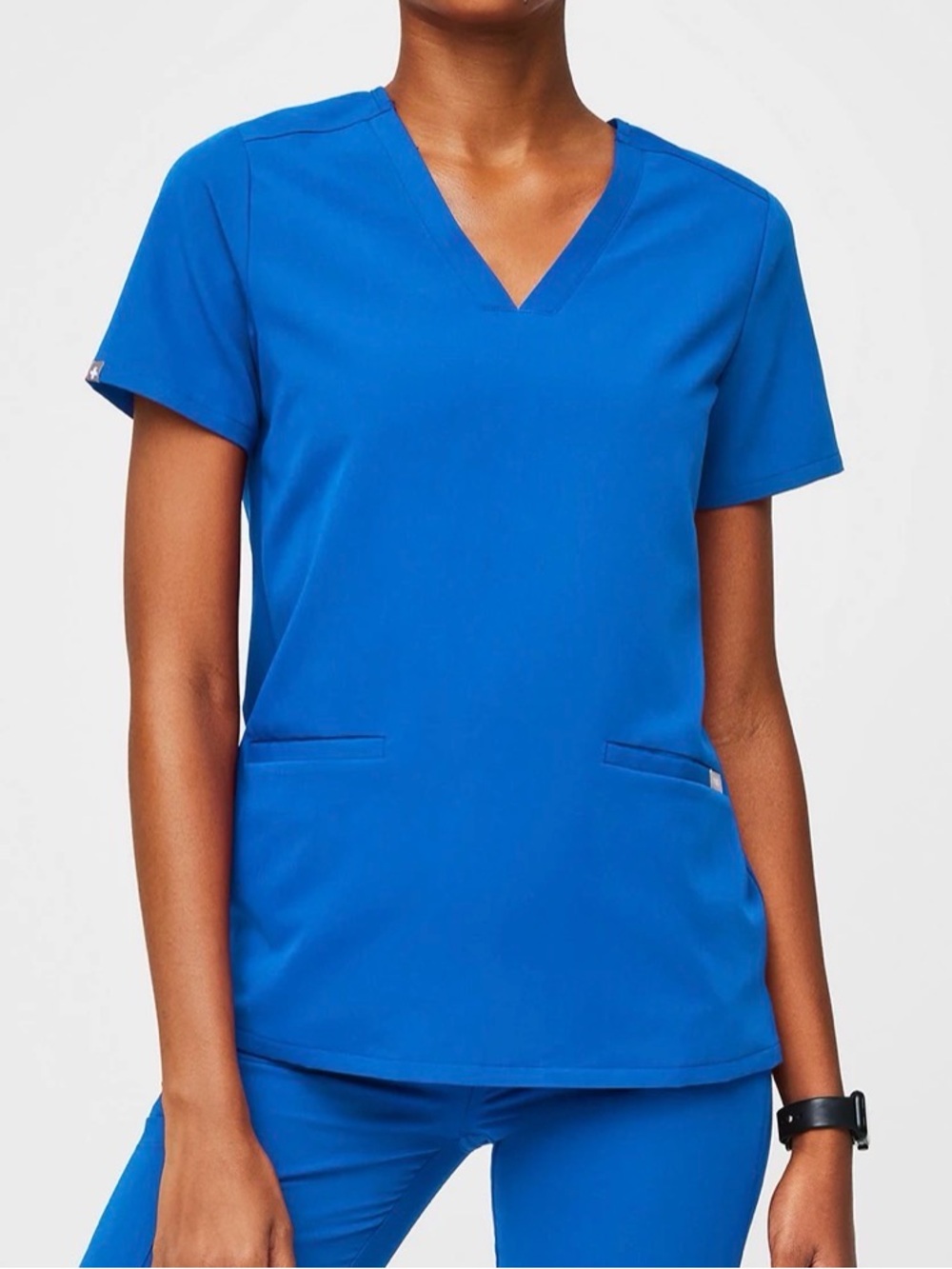 Figs Technical Collection Casma Scrub Top Blue PO 2443 Pockets Women’s XL